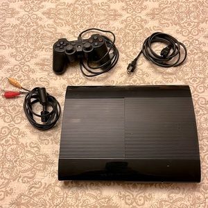 Sony PlayStation 3 Gaming Console with Controller and Cables